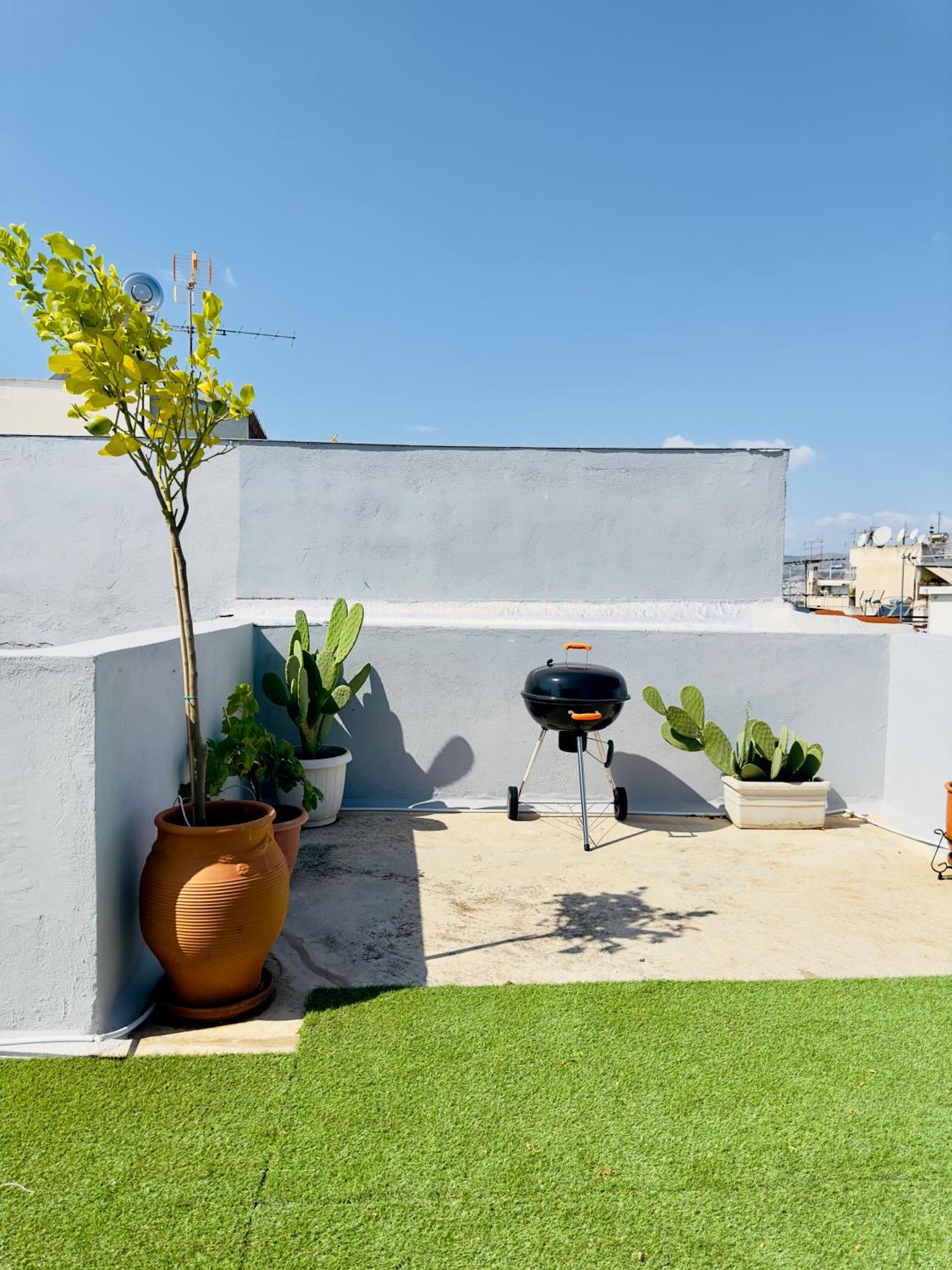 Yuna Penthouse, 100Sqm Private Rooftop Terrasse, Acropolis By Foot Atene Esterno foto