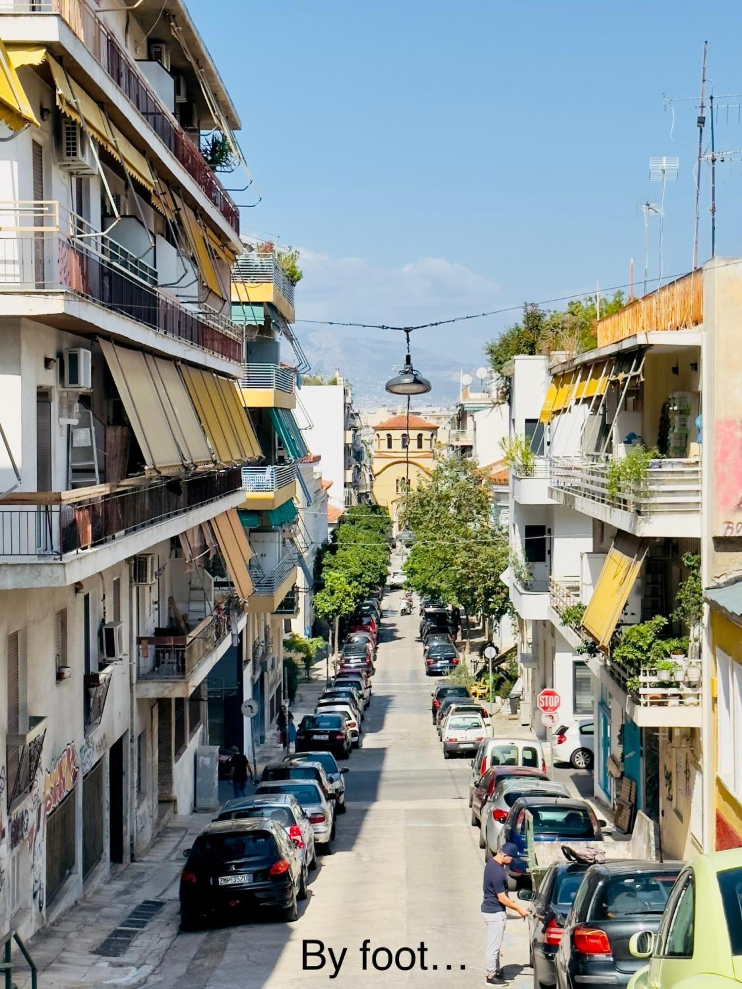 Yuna Penthouse, 100Sqm Private Rooftop Terrasse, Acropolis By Foot Atene Esterno foto